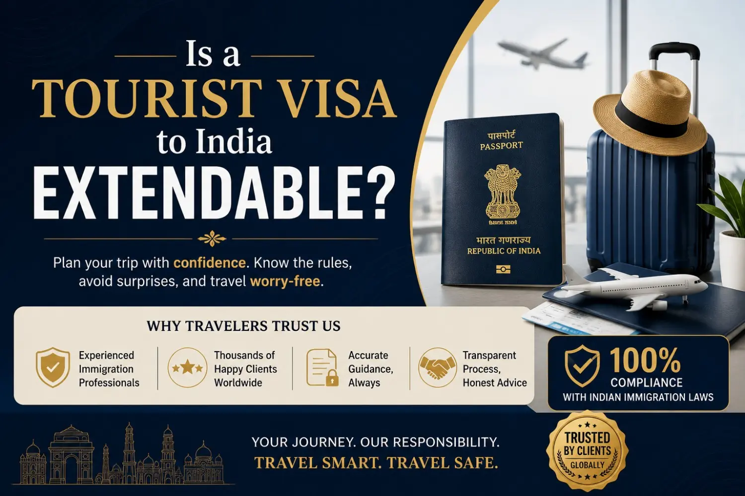 Professional India tourist visa extension information banne